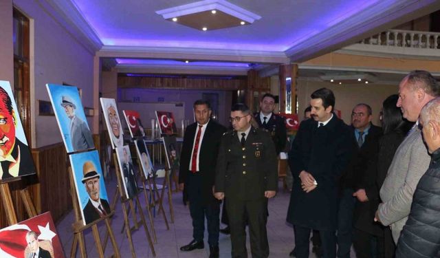 Bolu Mudurnu'nda Atatürk'e Saygı Dolu Resim Sergisi