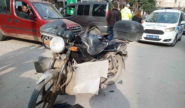 Samsun Bafra’da Trafik Kazası: Motosiklet Sürücüsü Yaralandı