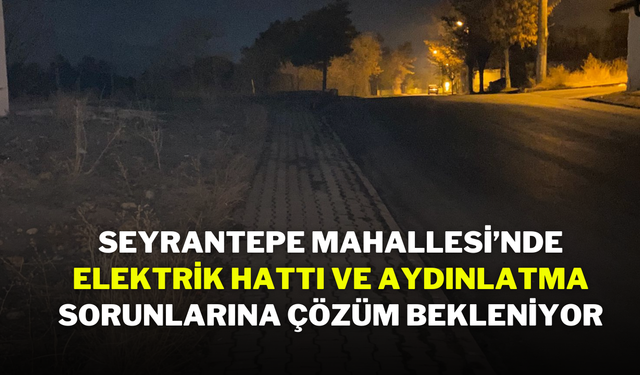 Seyrantepe Mahallesi’nde Elektrik Hattı ve Aydınlatma Sorunlarına Çözüm Bekleniyor