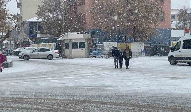 Muş’un Malazgirt İlçesinde Kar Yağışı Etkili Oldu