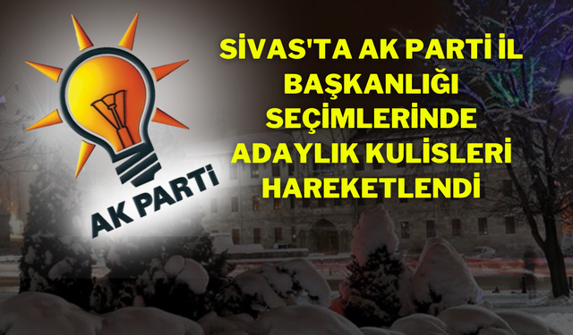 Sivas'ta AK Parti İl Başkanlığı Seçimlerinde Adaylık Kulisleri Hareketlendi