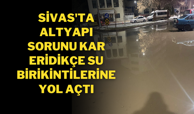 Sivas'ta Altyapı Sorunu Kar Eridikçe Su Birikintilerine Yol Açtı