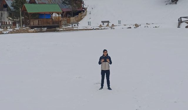 Eğriçimen Gölü Buz Tuttu, Çocuklar Karın Tadını Çıkardı