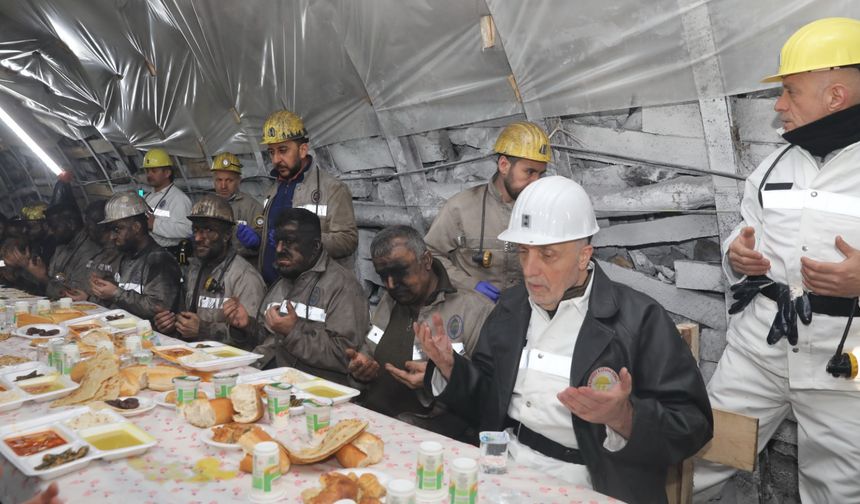 Türk-İş Genel Başkanı Ergün Atalay Yerin 360 Metre Altında Maden İşçileriyle İftar Yaptı!