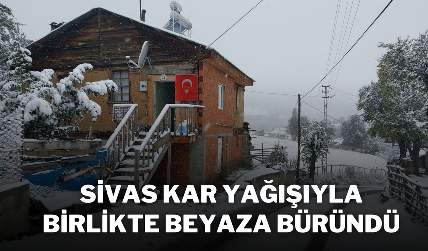 Sivas Kar Yağışıyla Birlikte Beyaza Büründü