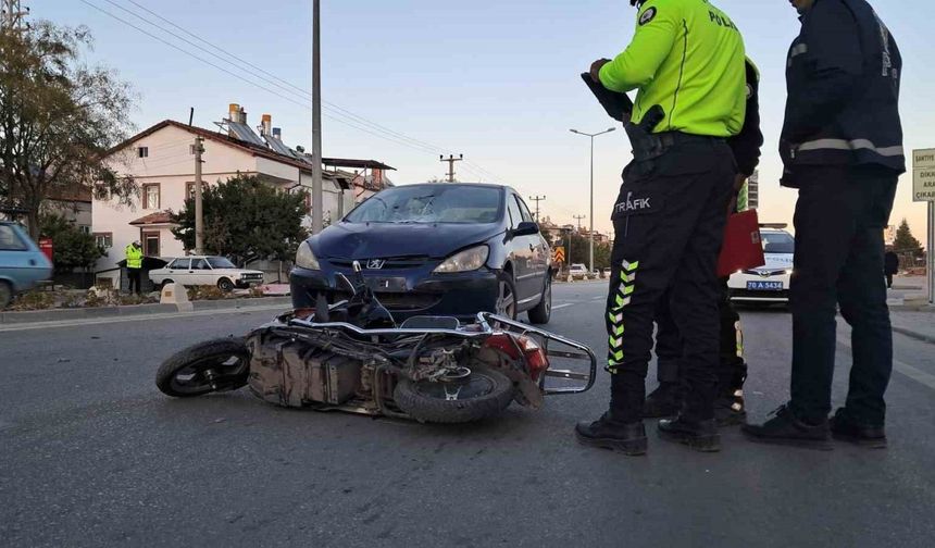 Karaman’da Elektrikli Bisiklet Sürücüsü Kaza Geçirdi