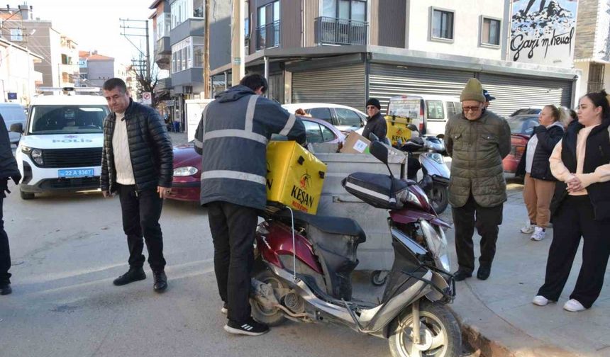 Keşan’da Motosiklet ile Otomobil Çarpıştı: 1 Yaralı