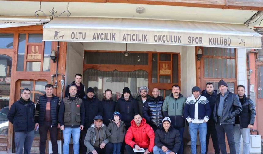 Oltu’da Avcı Kursiyerleri Sınavı Geçti