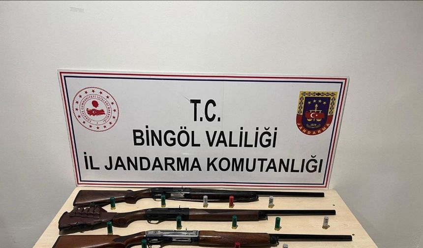 Bingöl'de Jandarma, Takozsuz Kullanılan 4 Av Tüfeği Ele Geçirdi