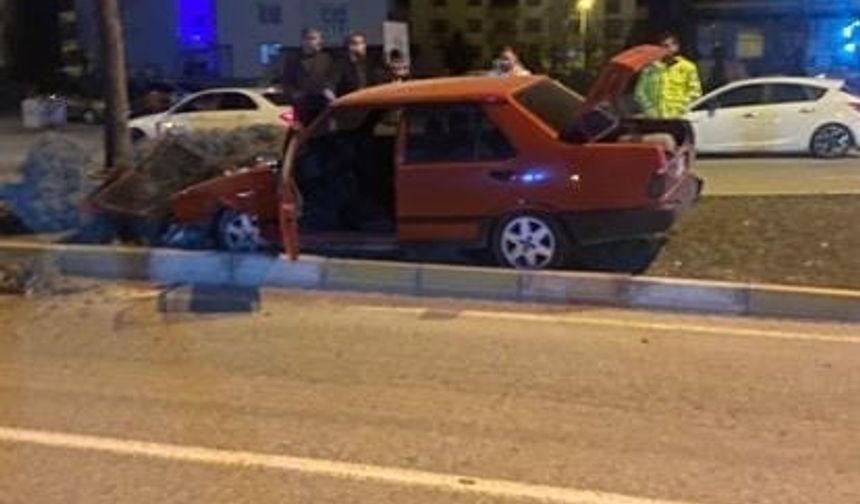 Elazığ’da Tofaş Otomobilinin Ağaca Çarpması Sonucu 1 Kişi Yaralandı