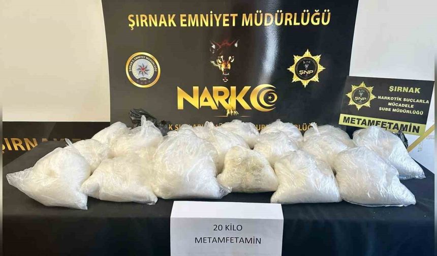 Şırnak’ın Cizre İlçesinde 20 Kilogram Metamfetamin Ele Geçirildi, 1 Kişi Gözaltına Alındı