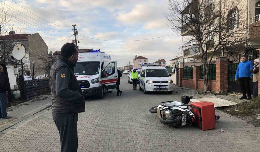 Tekirdağ Ergene’de Motosiklet Devrildi: 1 Yaralı