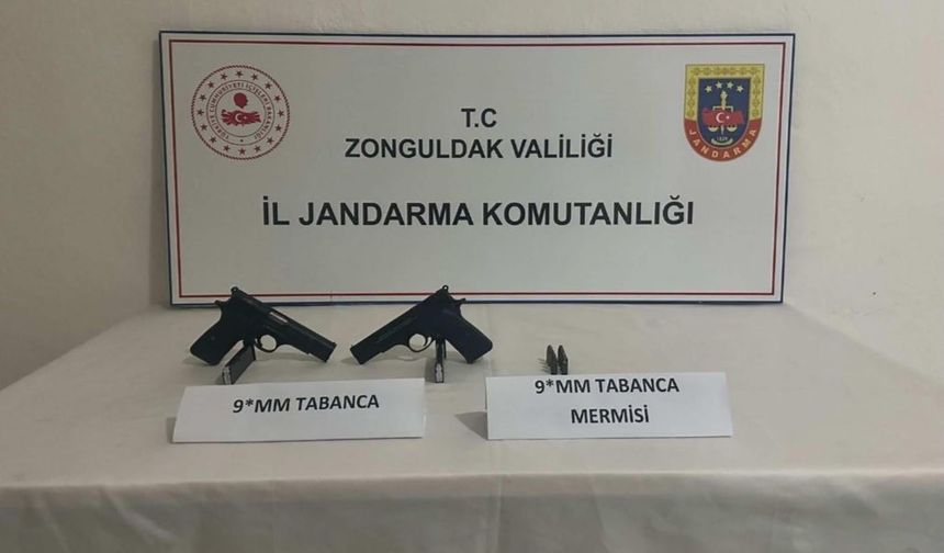 Zonguldak’ta Silah ve Fişek Ele Geçirildi, 2 Tutuklama