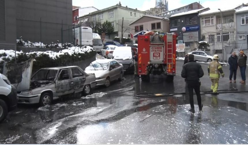 Park Halindeki Araçta Yangın Çıktı